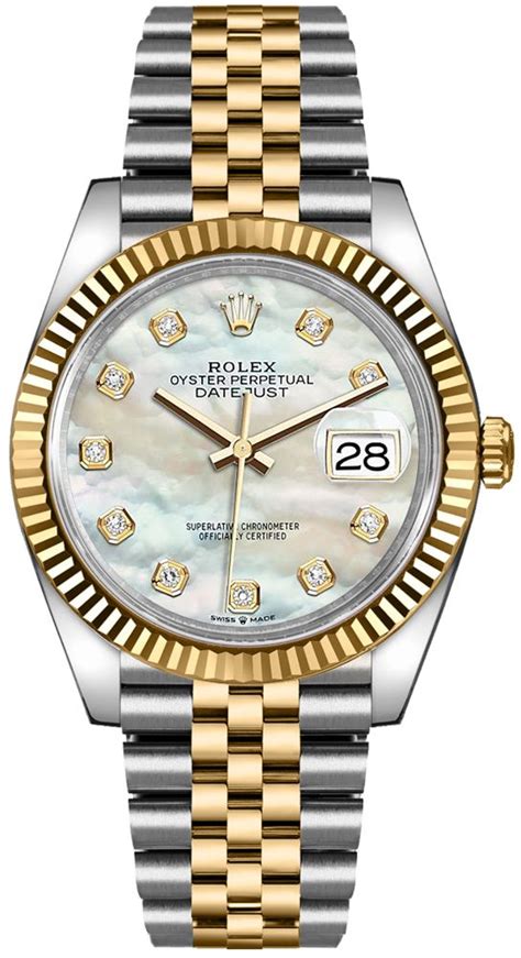 gold rolex mother of pearl face|Rolex datejust 36mm 116234.